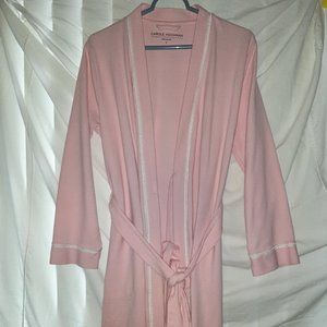 NWOT BY CAROLE HOCHMAN WOMEN'S SMALL WAFFLE WRAP ROBE, DUSTY PINK